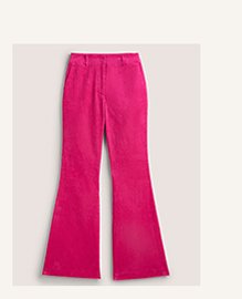 Pantalon évasé en velours côtelé - Rose pastèque sauvage