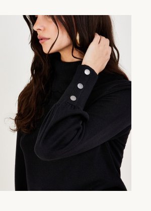 Polo neck jumper with lenzing™ ecovero™ black