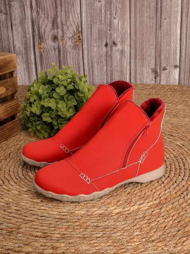 Fleece Soft Ankle Ankle Boots...