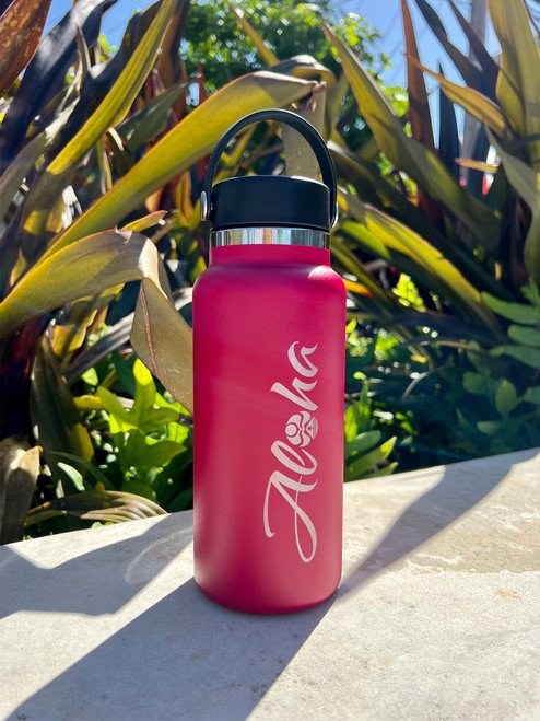 HIC Aloha Engraved Hydro Flask 32 oz. - Snapper