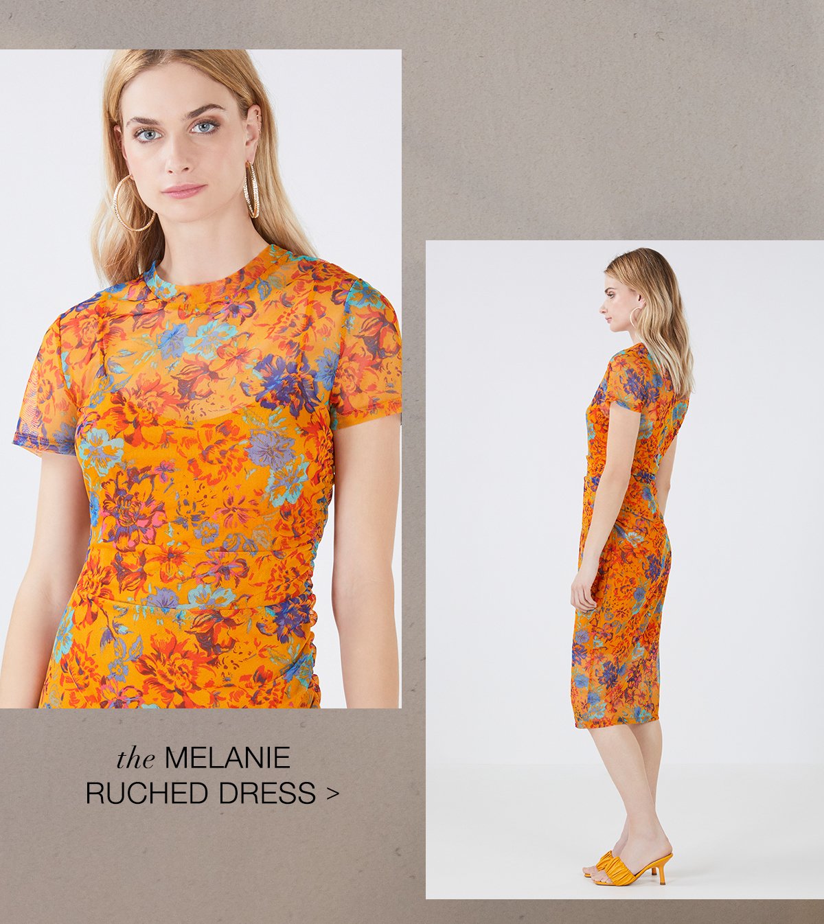 the Melanie Ruched Dress