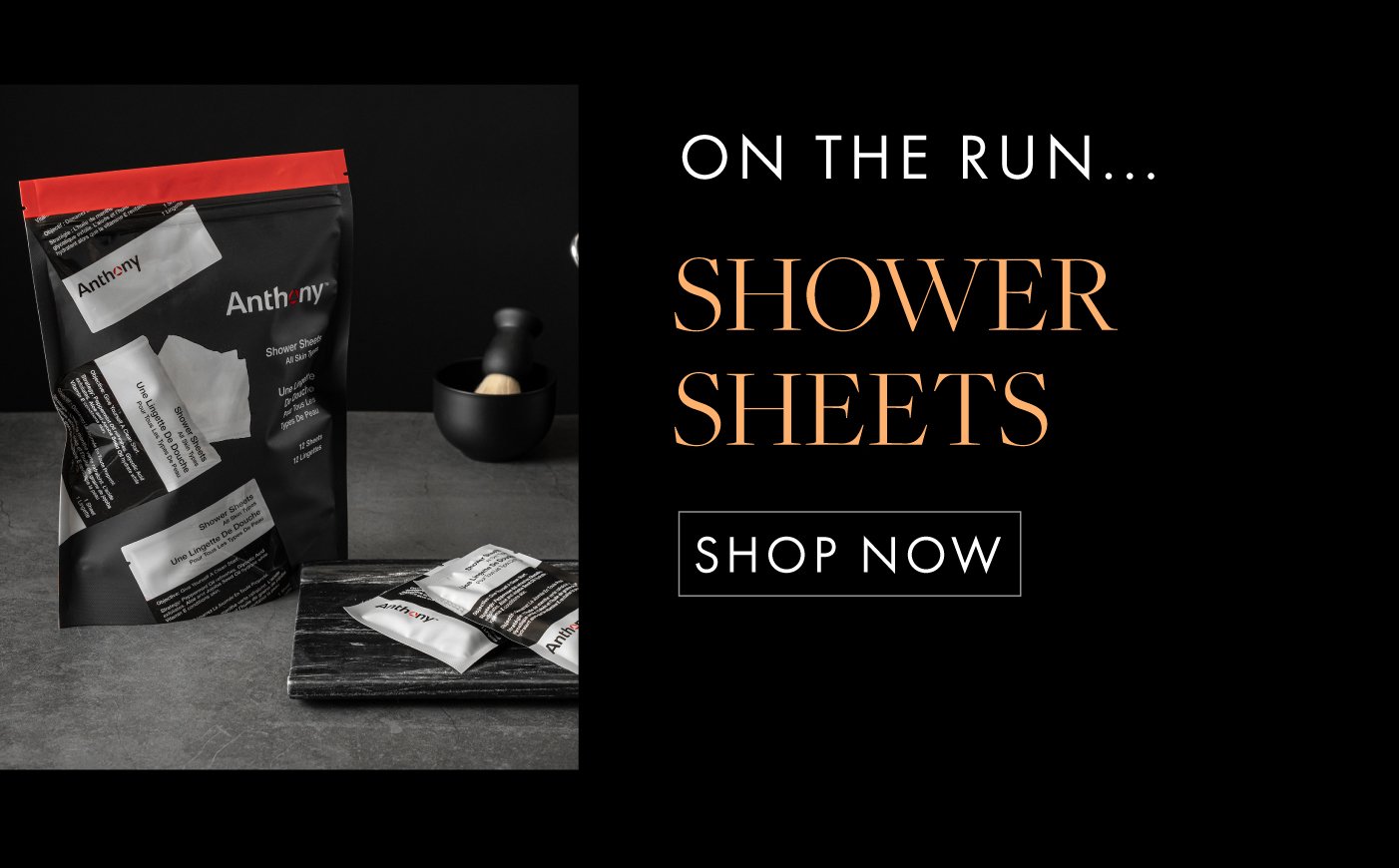 On the run... Shower Sheets