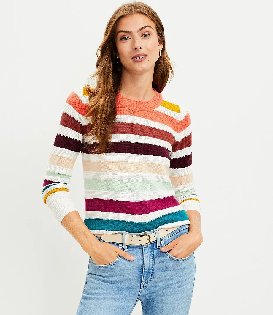 Petite Striped Sweater