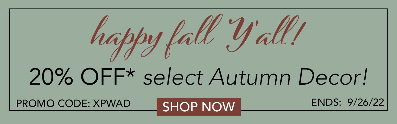 Save on select Autumn Decor
