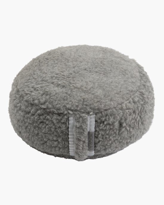 Premium wool meditation cushion, Silver Grey - Yogiraj