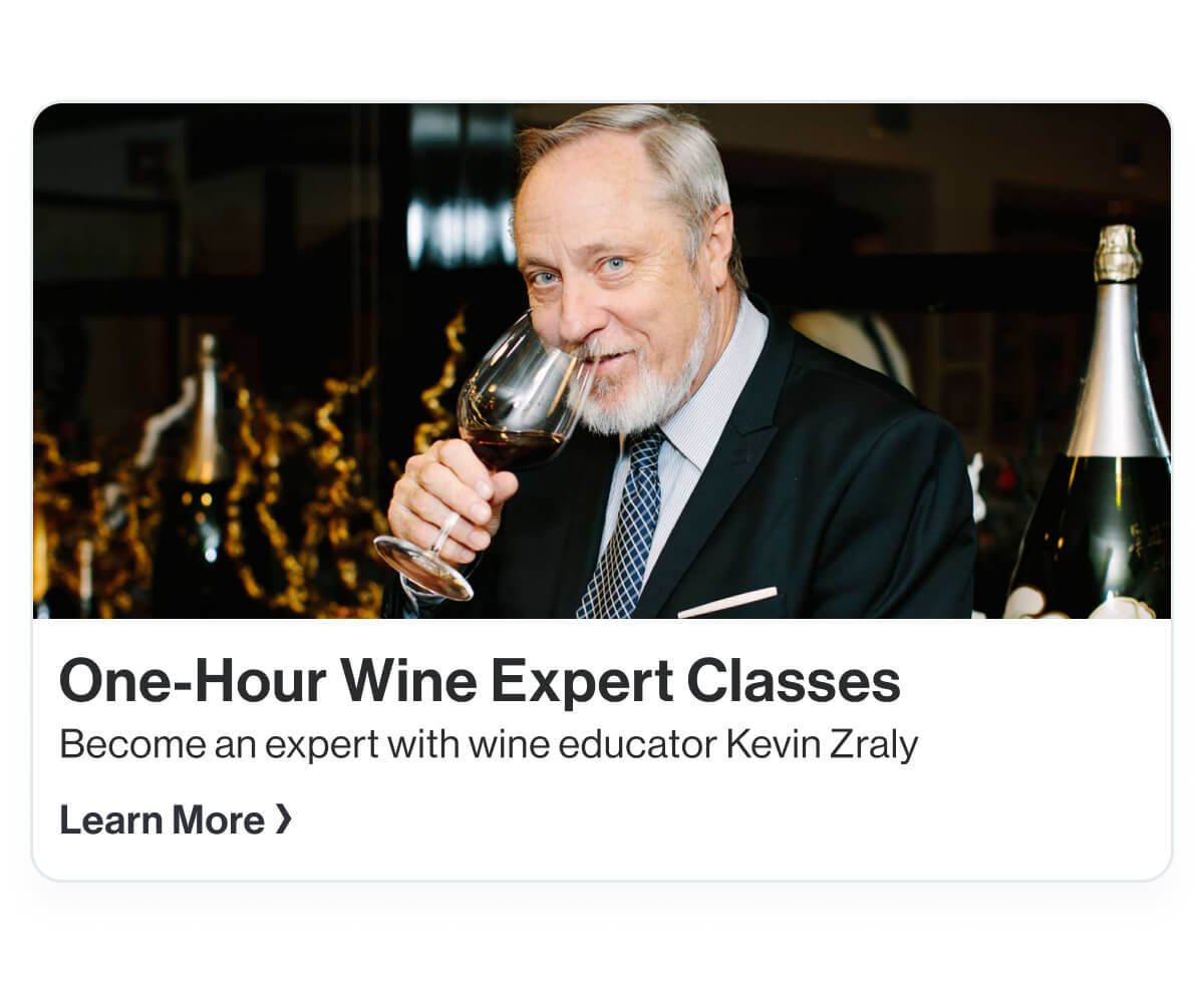 One-hour wine expert classes with Kevin Zraly - Learn More