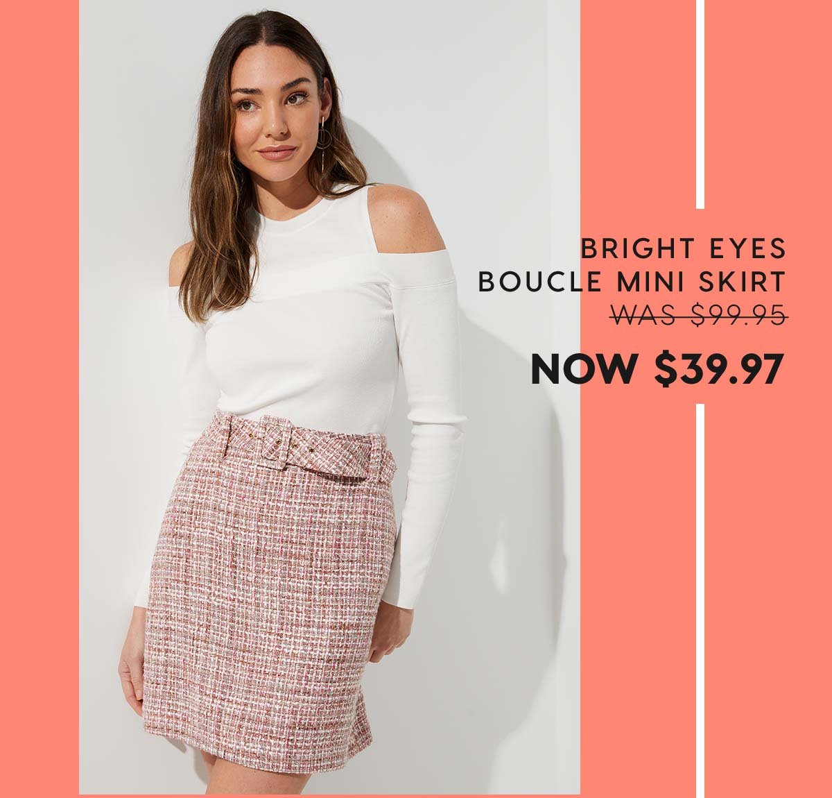 Bright Eyes Boucle Midi Skirt WAS $99.95 NOW $47.97