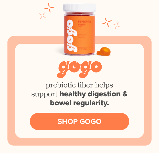 GOGO prebiotic fiber helps support healthy digestion & bowel regularity