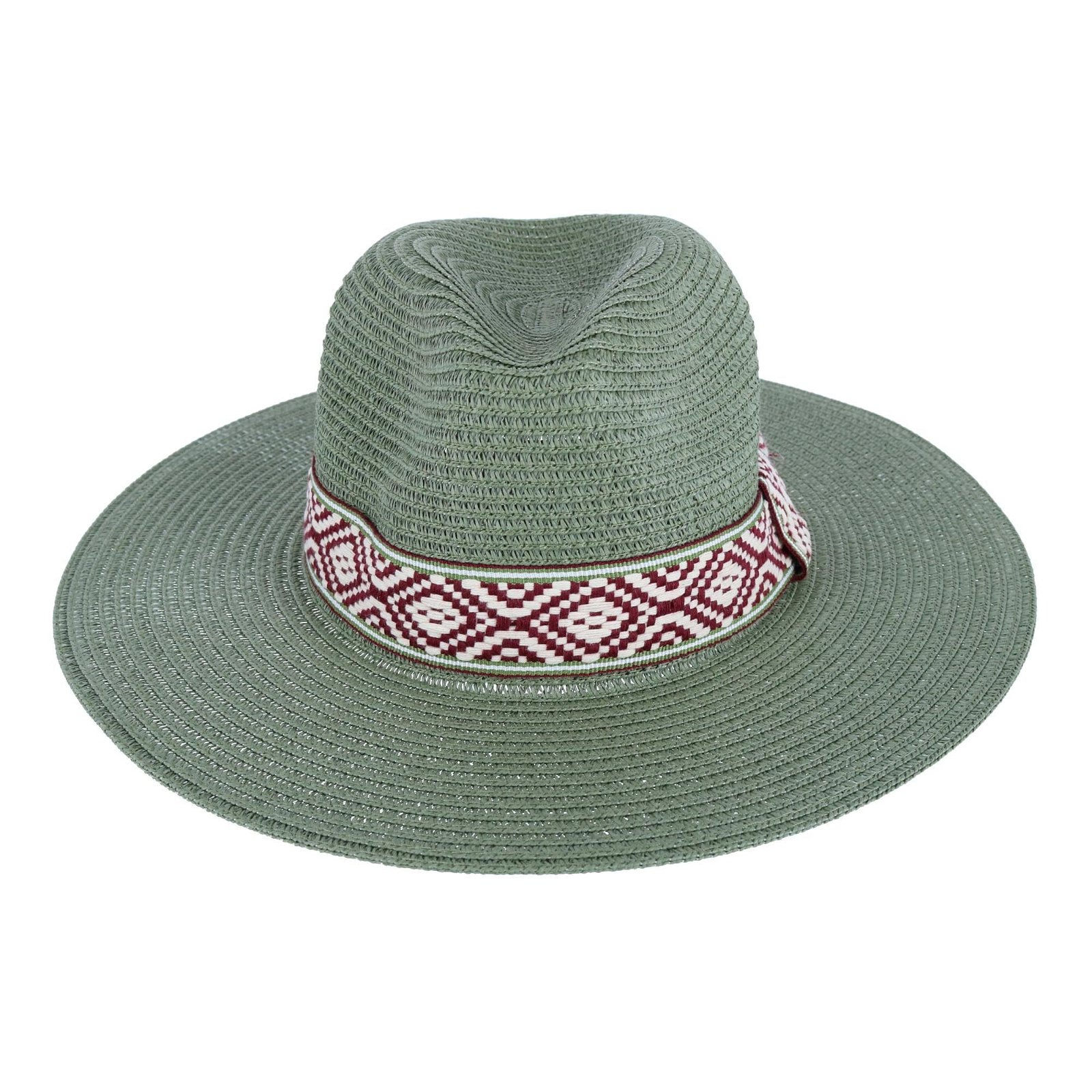 Image of Do Everything in Love Women's Panama Hat with Multi-Color Hat Band
