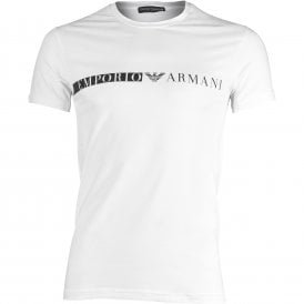 Side Logoband Crew Neck T-Shirt, White