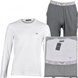 Eagle Logo Loungewear Set, Grey/White