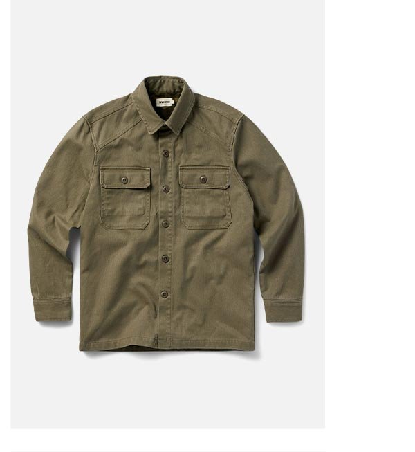 The Lined Shop Shirt in Stone Boss Duck