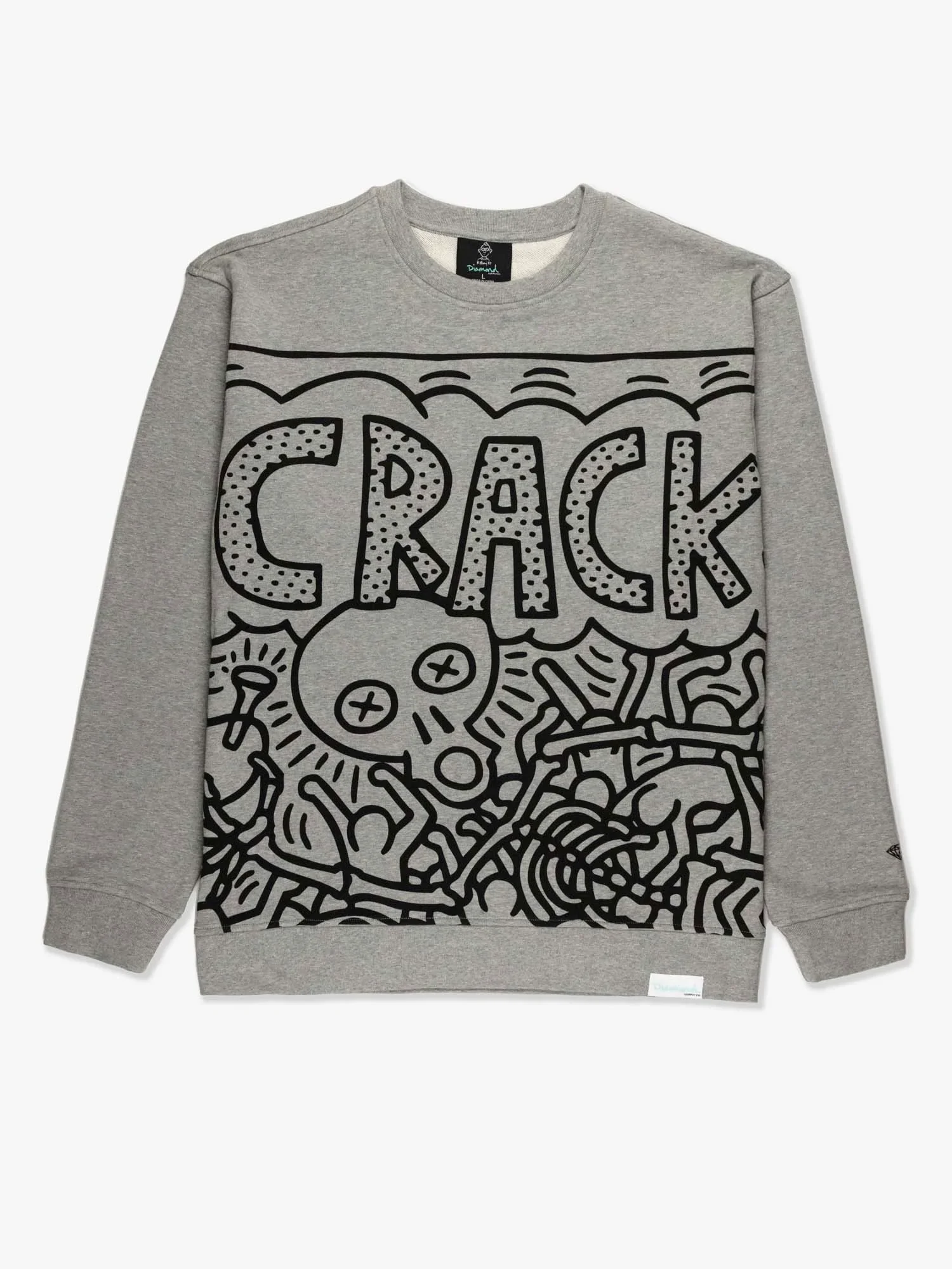 Image of Crack Is Wack Crewneck - Heather Grey