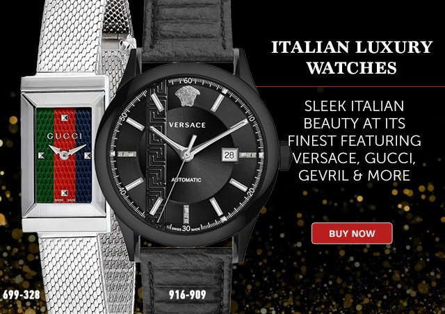 Sleek Italian Beauty at its Finest Featuring Versace, Gucci, Gevril & More