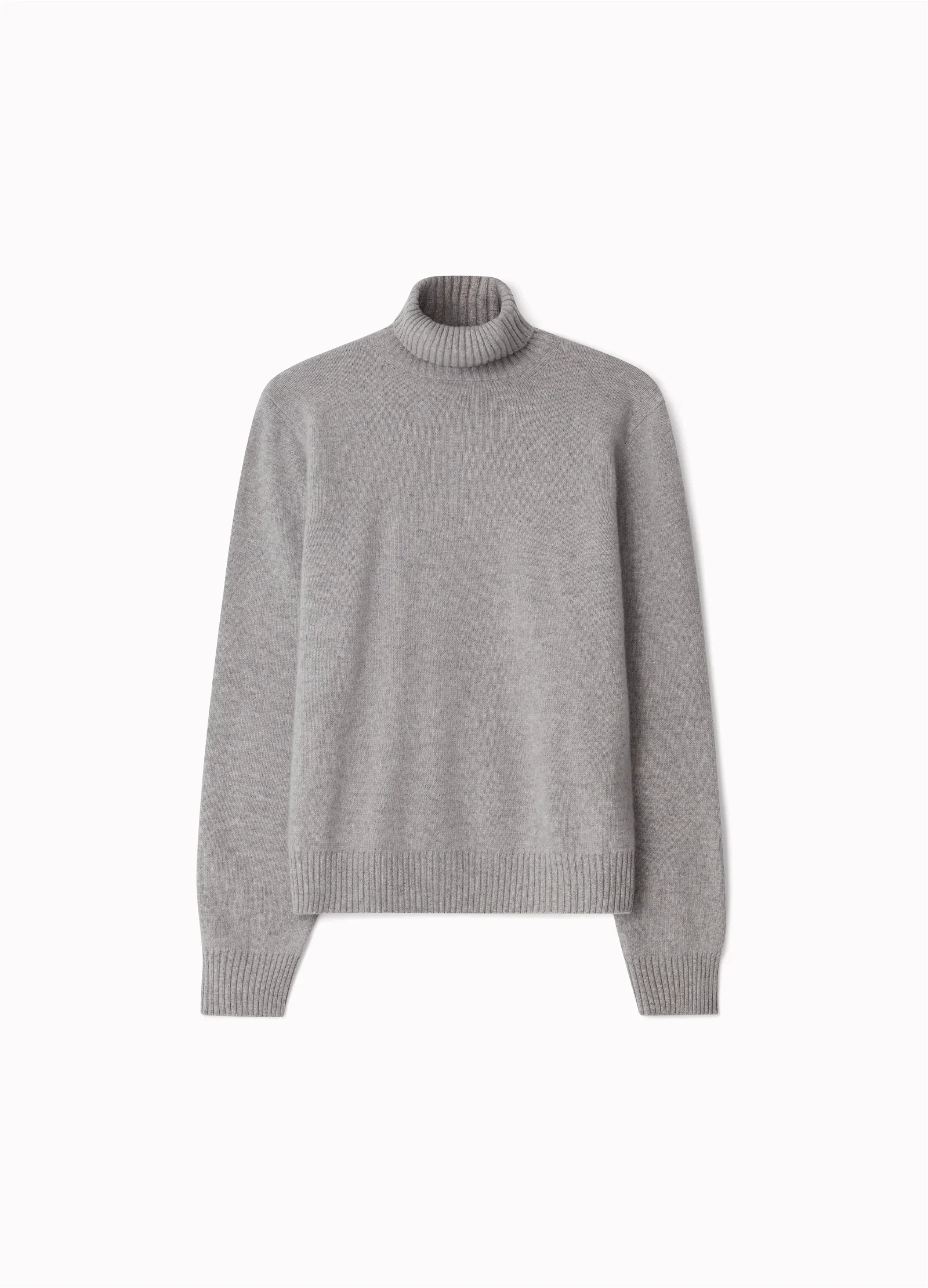 Image of Benedict Rollneck Sweater - Light Grey