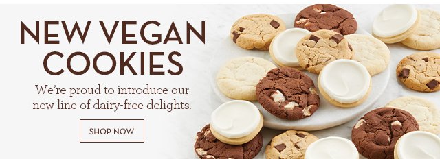 New Vegan Cookies - We're proud to introduce our new line of dairy-free delights.