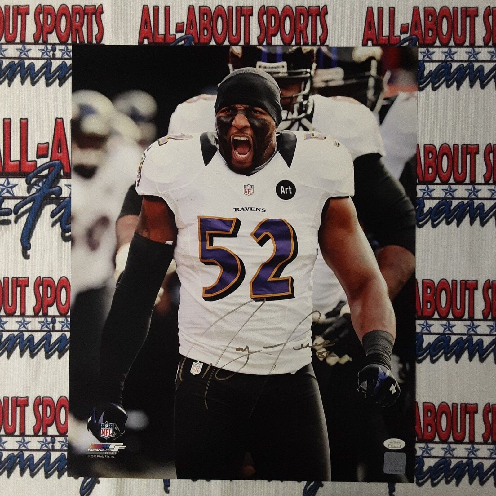 Ray Lewis Autographed Signed Authentic 16X20 Photo Autographed JSA