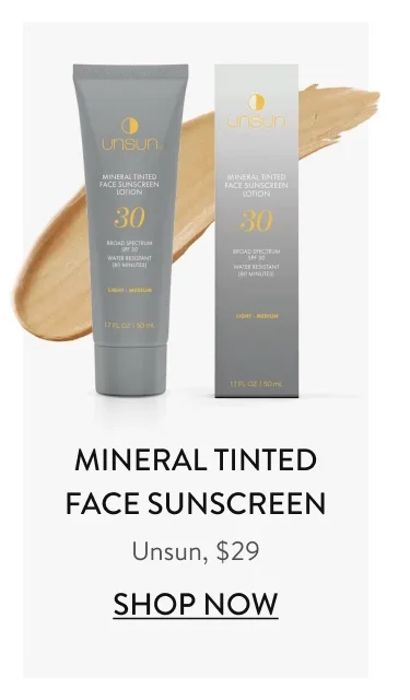 Mineral Tinted Face Sunscreen Unsun, $29