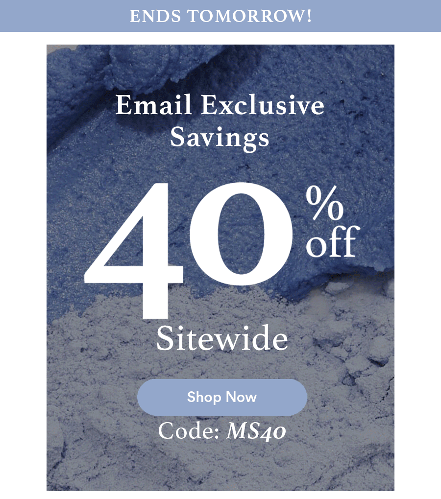40% OFF Sitewide | Code: MS40