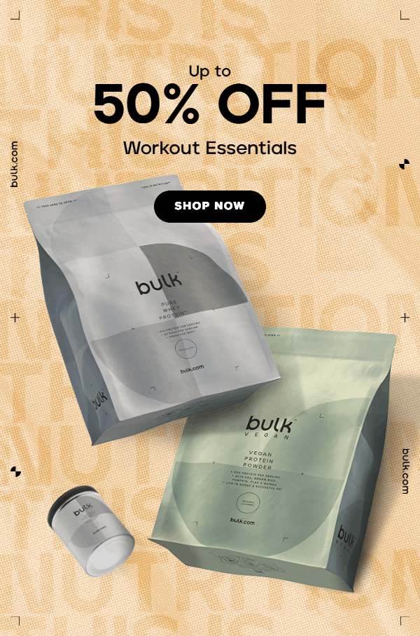 Shop today and receive up to 50% off your workout essentials