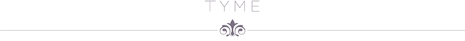 TYME logo in purple text