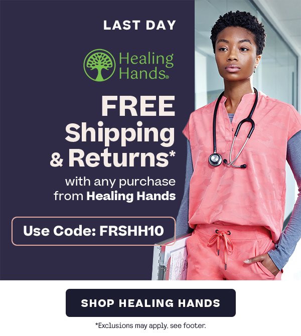 Free Shipping & Free Returns with any Healing Hands brand purchases
