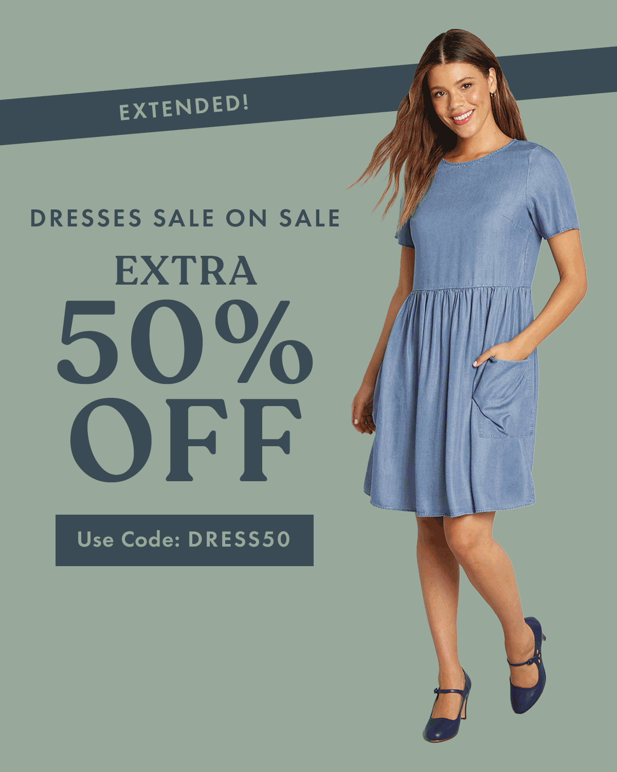 Extended! Dresses Sale on Sale | Extra 50% Off