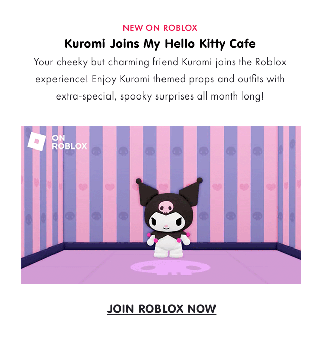 New on Roblox | Kuromi Joins My Hello Kitty Cafe