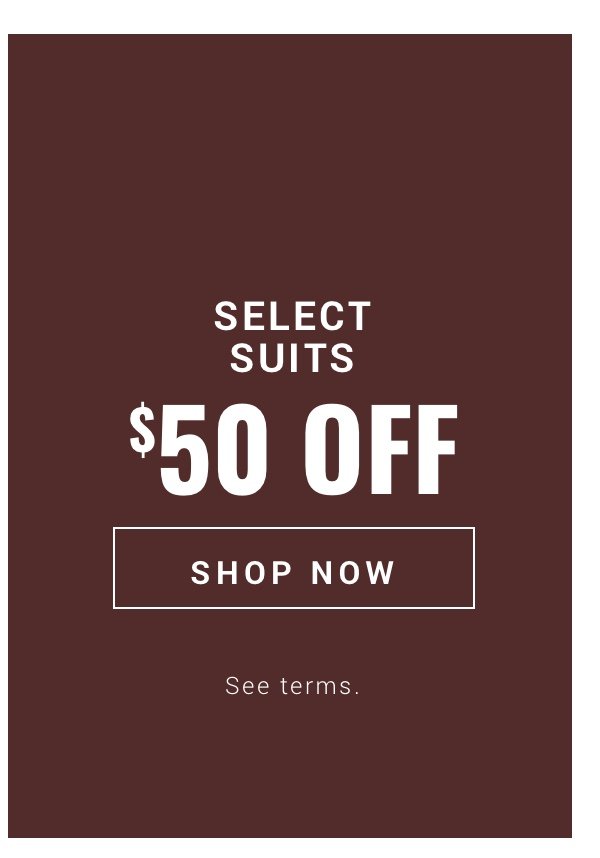 Select Suits 50 Off