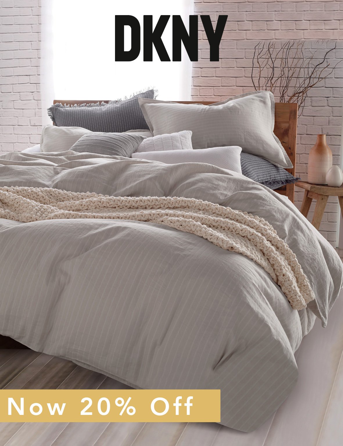 DKNY Comfy Bedding in Platinum