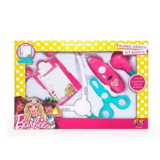 Barbie Kit Medica Com Prontuario - Fun Divirta-se