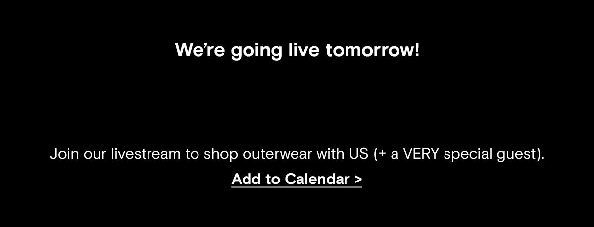 We're going live tomorrow!