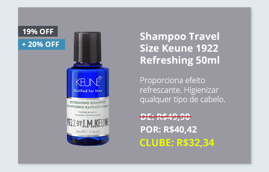 Shampoo Travel Size Keune 1922 Refreshing 50ml