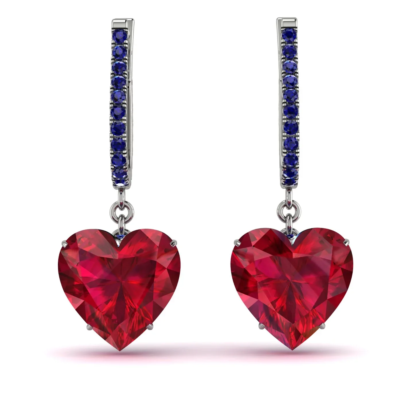 Image of Heart Ruby Earrings - Noelle No. 72