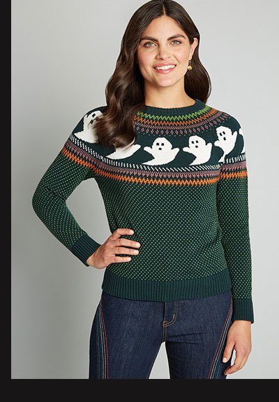 You've Been Ghosted Fair Isle Sweater