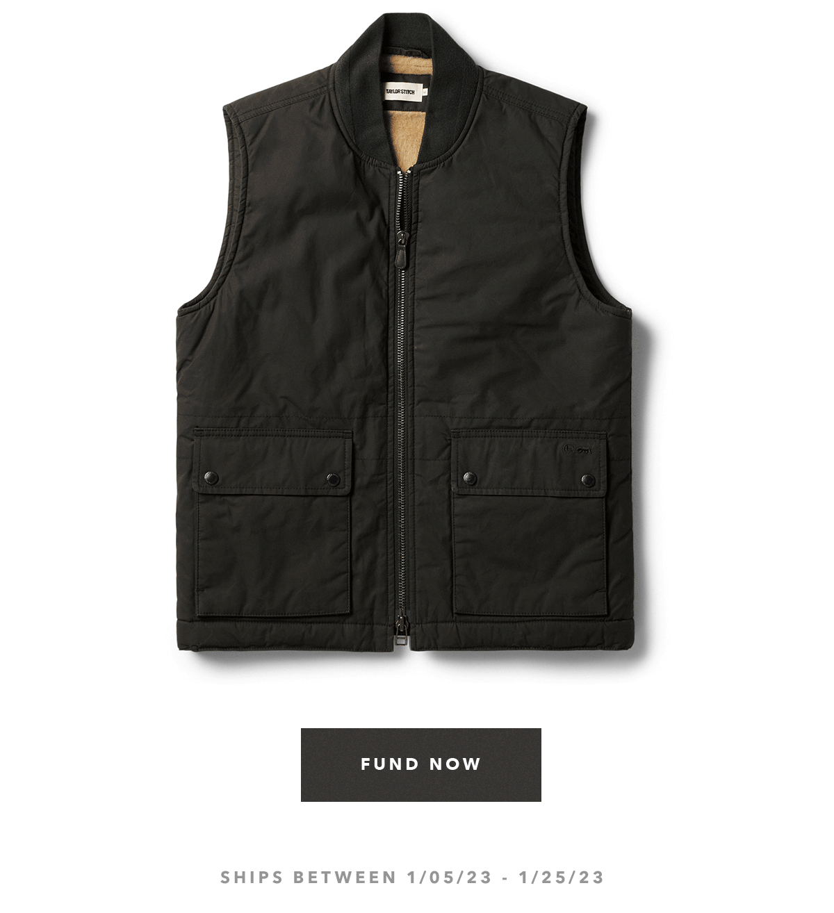 The Ignition Vest in Coal Dry Wax