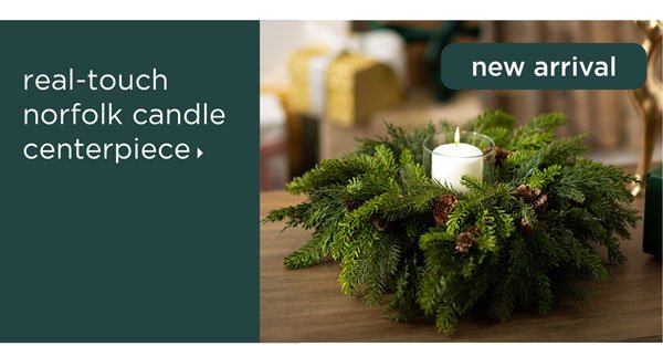 Real-Touch Norfolk Pinecone Candle Centerpiece