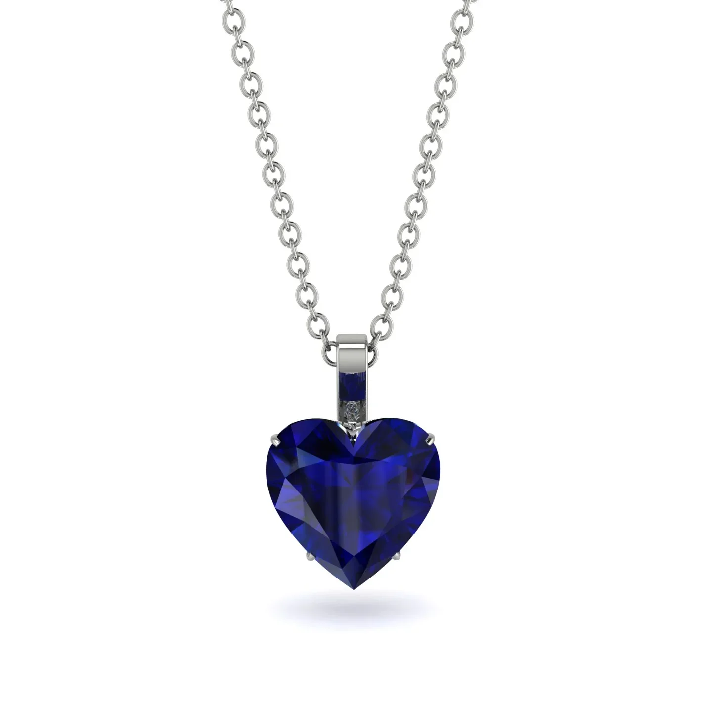 Image of Heart Sapphire Necklace - Noelle No. 15