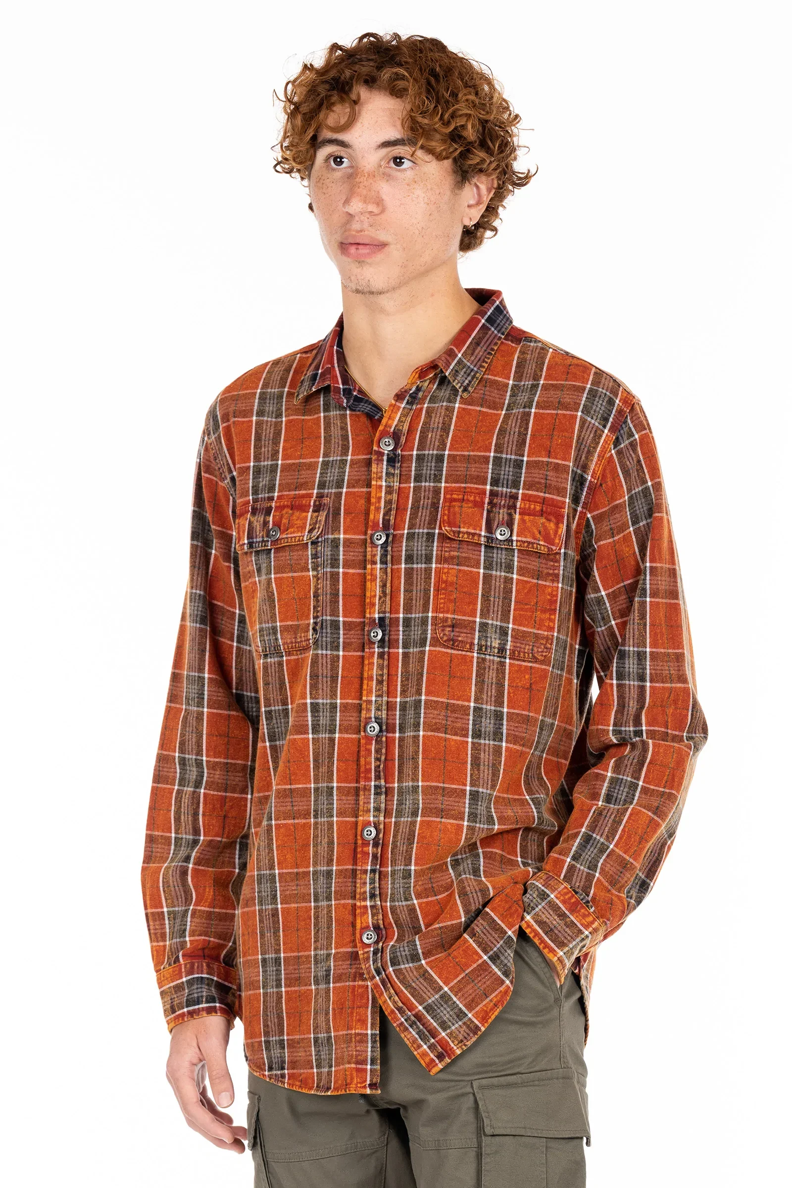 Aspen Flannel Shirt - Rust