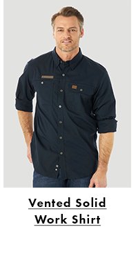 VENTED SOLID WORK SHIRT