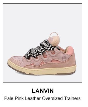 Lavin. Pale pink leather oversized trainers