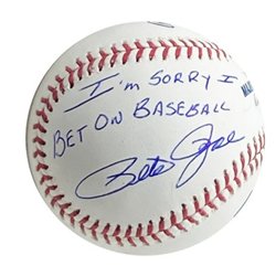 Pete Rose Autographed Signed Rawlings Major League Baseball I'm Sorry I Bet on Baseball - PSA/DNA Authentic
