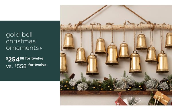 Gold Bell Christmas Ornaments