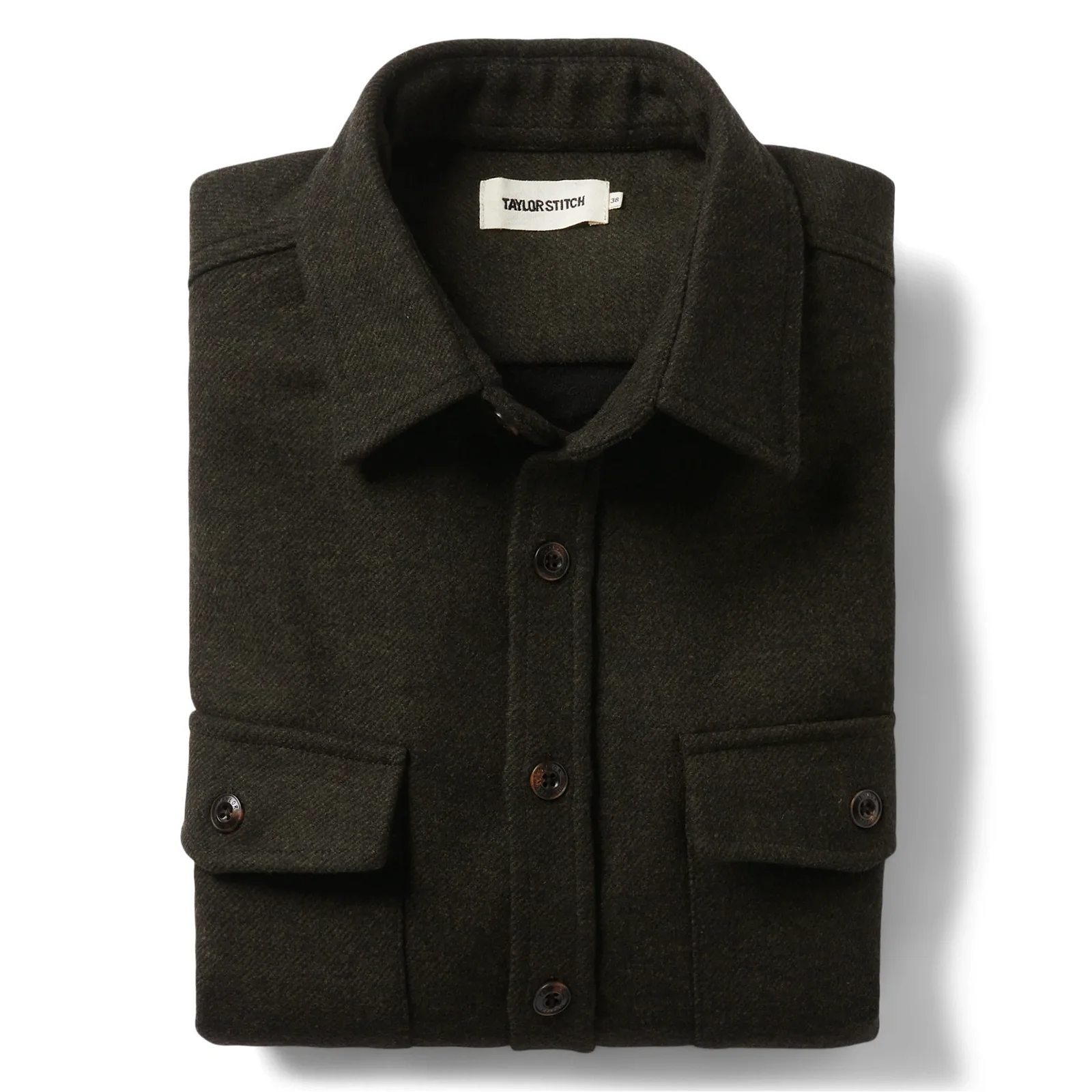 Image of The Maritime Shirt Jacket in Evergreen Twill