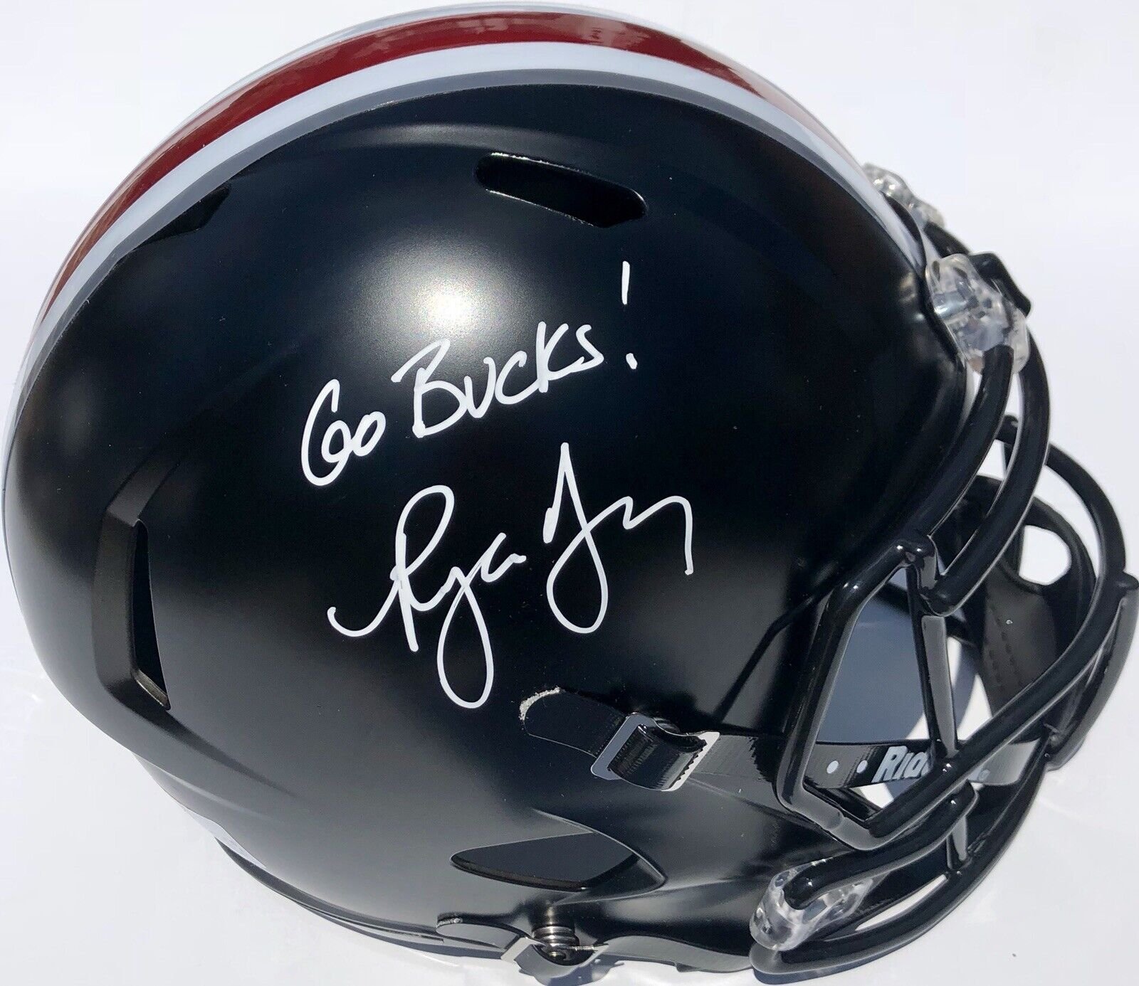 Ryan Day Autographed Signed Ohio State Buckeyes Satin Black F/S Football Helmet PSA/DNA