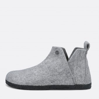 Grey Andermatt Shearling Wool Slippers