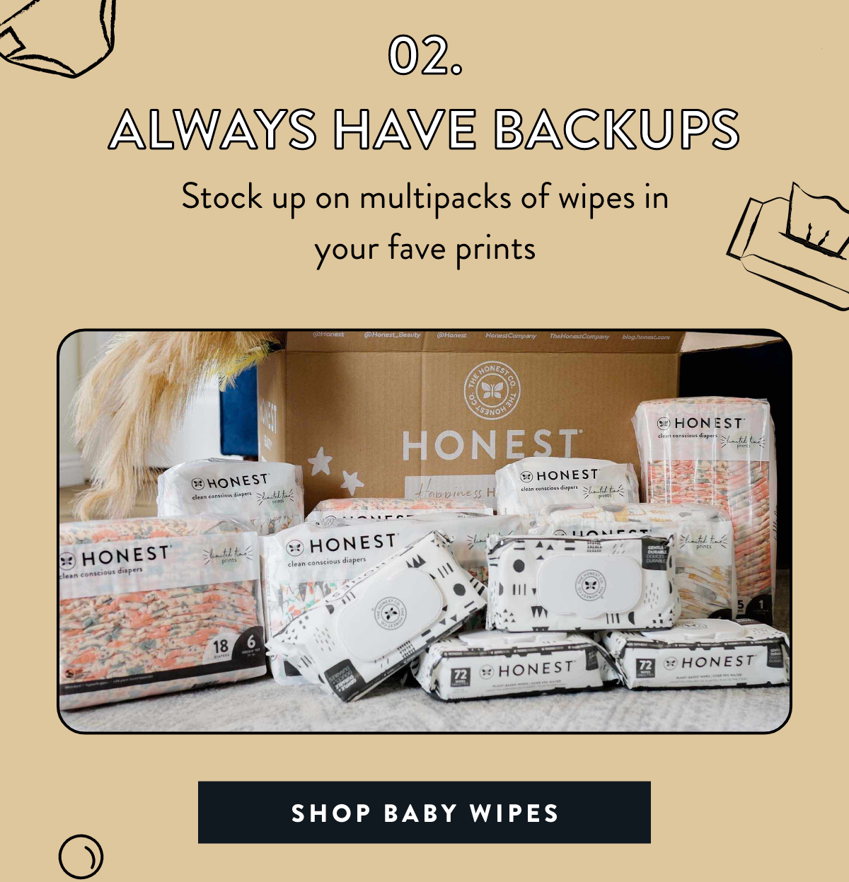 02. Always Have Backups | Shop Baby Wipes