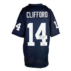 Sean Clifford Autographed Signed Custom Blue Football Jersey We Are Inscribed JSA
