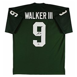 Michigan State Autographed Signed Kenneth Walker Iii Green Pro Style Jersey Beckett Witnessed
