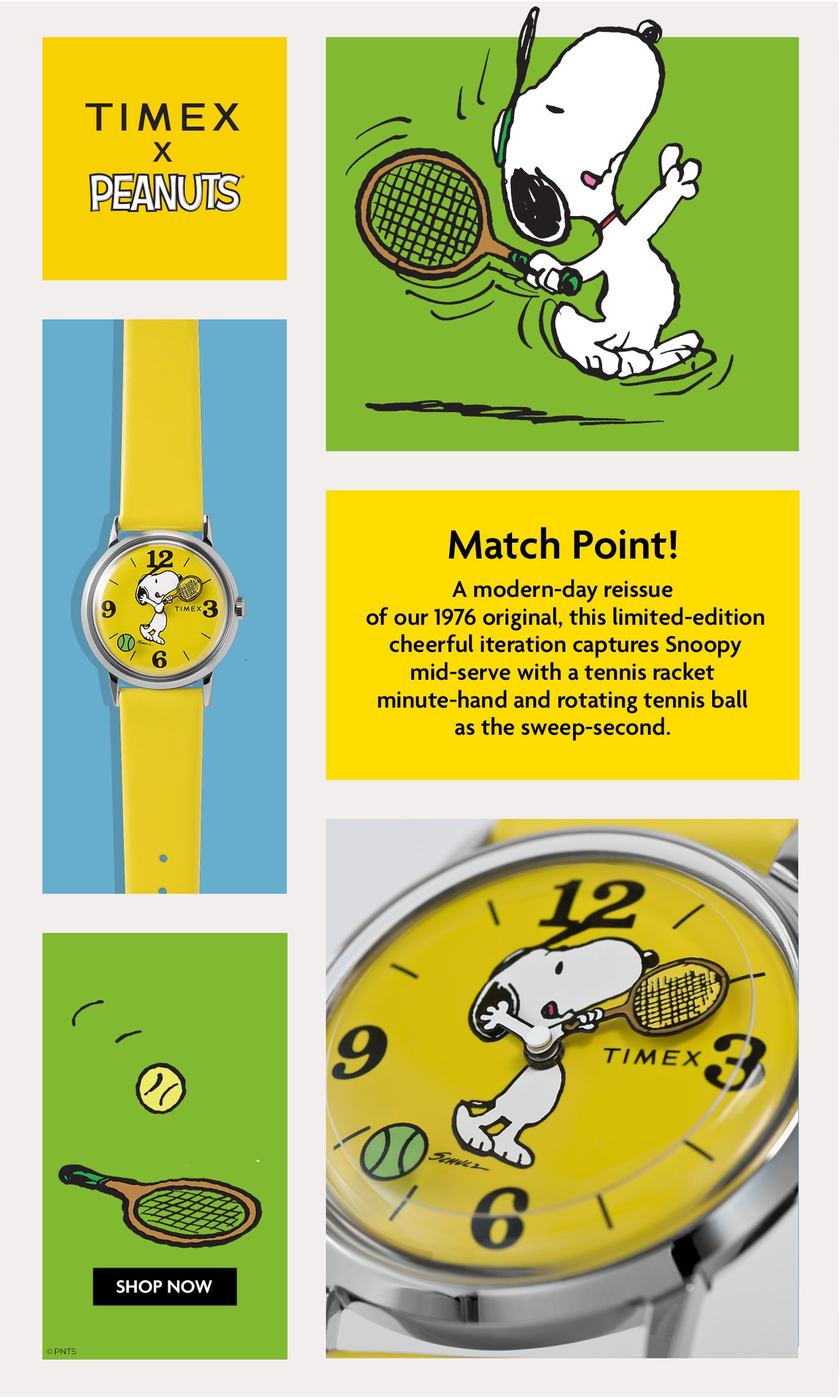 Timex: Match Point! Limited-Edition Snoopy Tennis Reissue ? | Milled